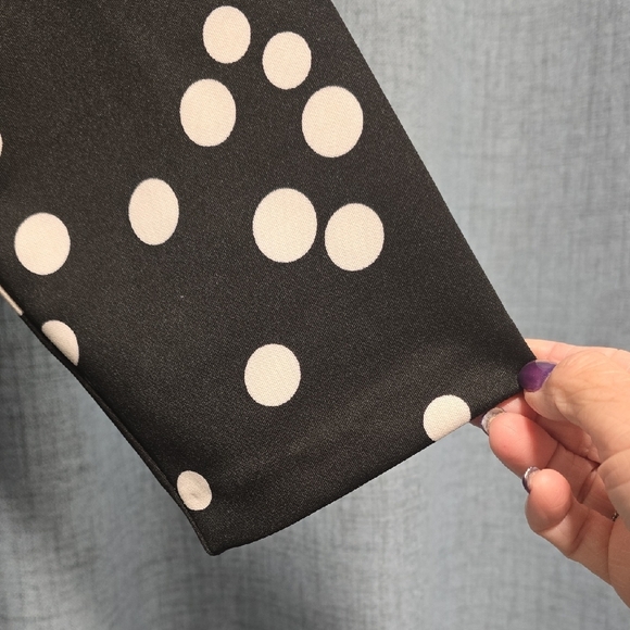 Lightweight NYCC Black and White Polka Dot Blazer With 3/4 Sleeves Size Medium - Picture 6 of 11